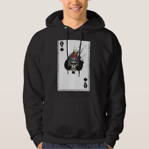 Queen Of Spades Cards Deck Halloween Splashy Costu Hoodie