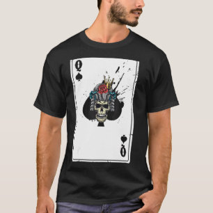 Queen Of Spades Cards Deck Halloween Splashy Costu T-Shirt