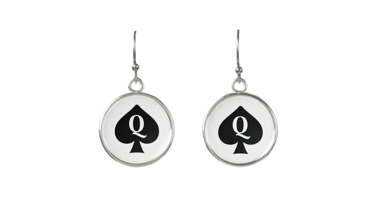 Queen of Spades Earrings Zazzle