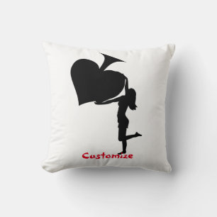 Queen of Spades Holding Black Ace Thunder_Cove Cushion