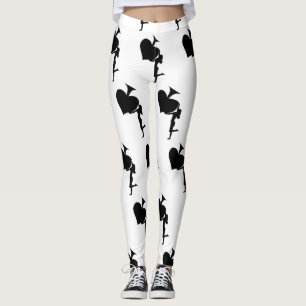 Queen of Spades Holding Black Ace Thunder_Cove Leggings