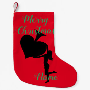 Queen of Spades Holding Black Ace Thunder_Cove  Small Christmas Stocking