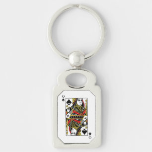 Queen of Spades Key Ring