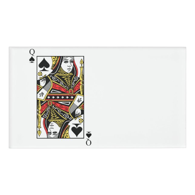 Queen of Spades Name Tag (Front)