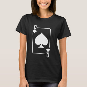 Queen of Spades Playing Card Halloween Costume Dar T-Shirt
