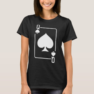 Queen Of Spades Playing Card Halloween Costume Dar T-Shirt