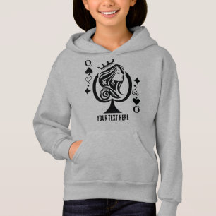 Queen of Spades playing card symbol with elegant