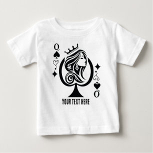 Queen of Spades playing card symbol with elegant Baby T-Shirt