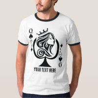 Queen of Spades playing card symbol with elegant