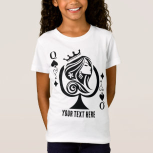 Queen of Spades playing card symbol with elegant T-Shirt