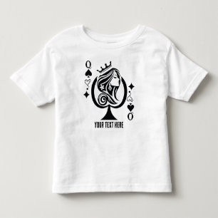 Queen of Spades playing card symbol with elegant Toddler T-Shirt