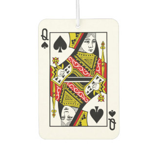 Queen of Spades Playing Cards Car Air Freshener