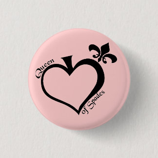 queen of spades sm button - Customised