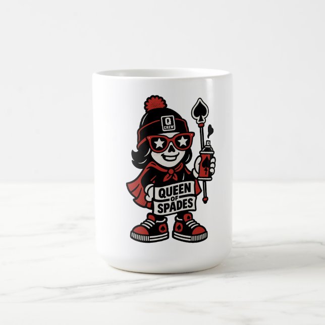 Queen of Spades Street Mascot — Pro Grind Edition Coffee Mug (Center)