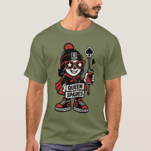Queen of Spades Street Mascot — Pro Grind Edition T-Shirt