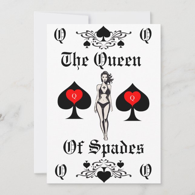 Queen of Spades Tarot Card Thunder_Cove (Front)
