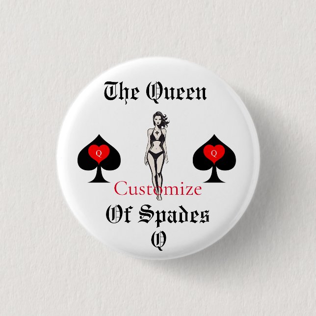 Queen of Spades Tarot Card Thunder_Cove 3 Cm Round Badge (Front)
