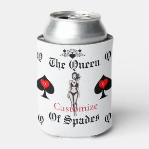Queen of Spades Tarot Card Thunder_Cove Can Cooler