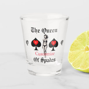 Queen of Spades Tarot Card Thunder_Cove Shot Glass