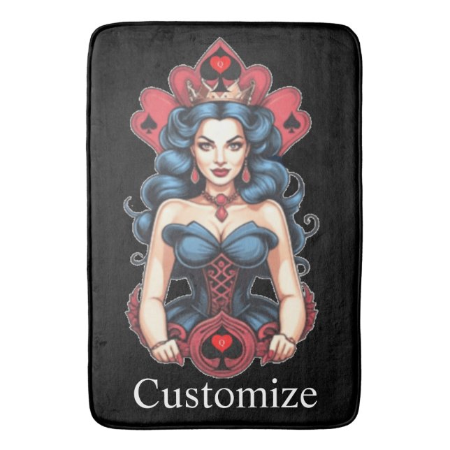 Queen of Spades Thunder_Cove Bath Mat (Front Vertical)