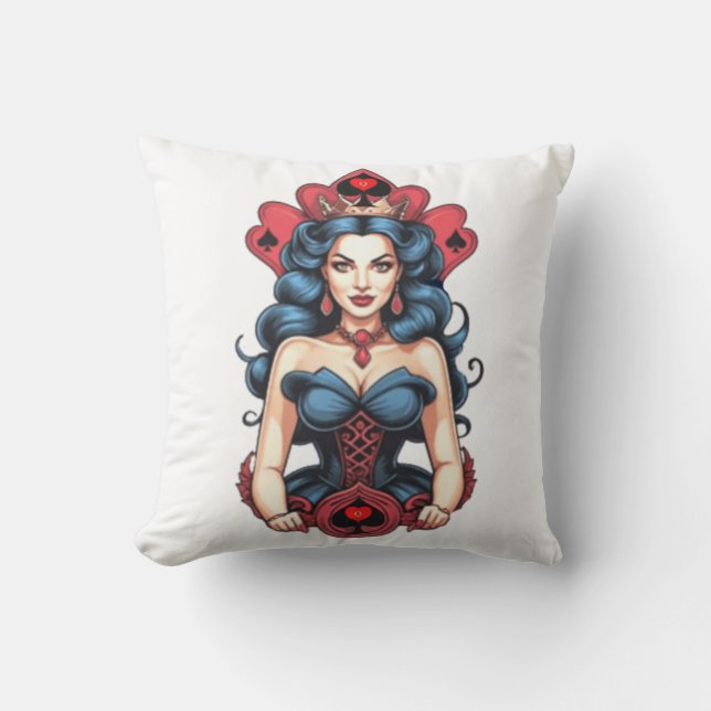 Queen of Spades Thunder_Cove Cushion (Front)