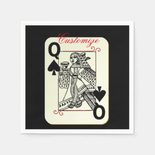 Queen of Spades Thunder_Cove Napkin