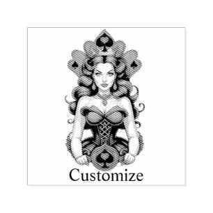 Queen of Spades Thunder_Cove Self-inking Stamp