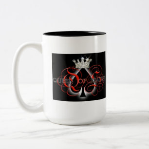 Queen Of Spades Two-Tone Coffee Mug