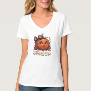 Queen of Spooks Halloween Pumpkin Shirt