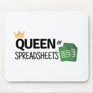 Queen of spreadsheets mouse pad