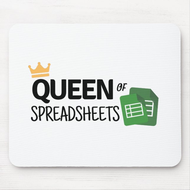 Queen of spreadsheets mouse pad (Front)