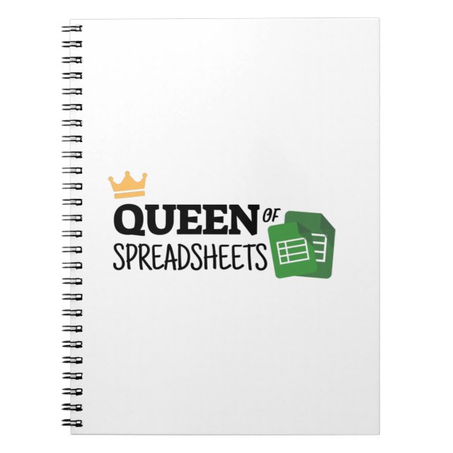 Queen of spreadsheets notebook (Front)