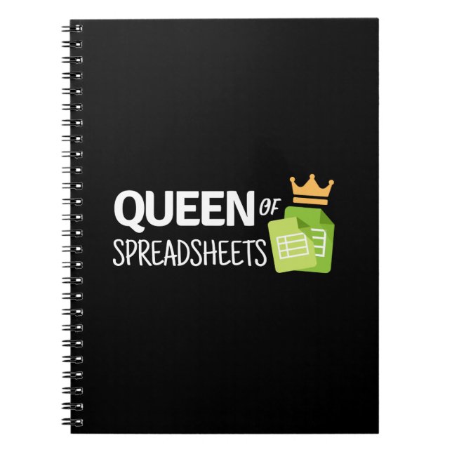 Queen of spreadsheets notebook (Front)
