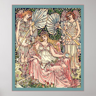 Queen of Summer ~ Vintage Art Nouveau Print