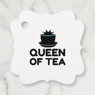 QUEEN OF TEA FAVOUR TAGS