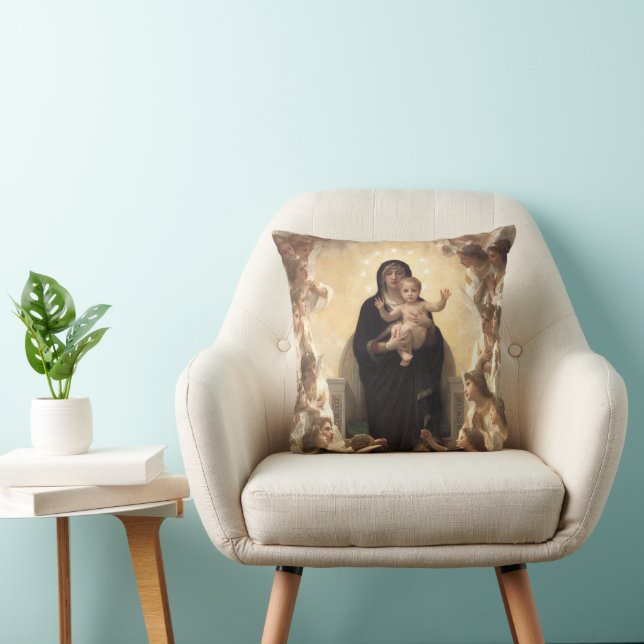 Queen of the Angels Regina Angelorum by Bouguereau Cushion (Chair)