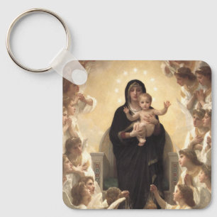 Queen of the Angels Regina Angelorum by Bouguereau Key Ring