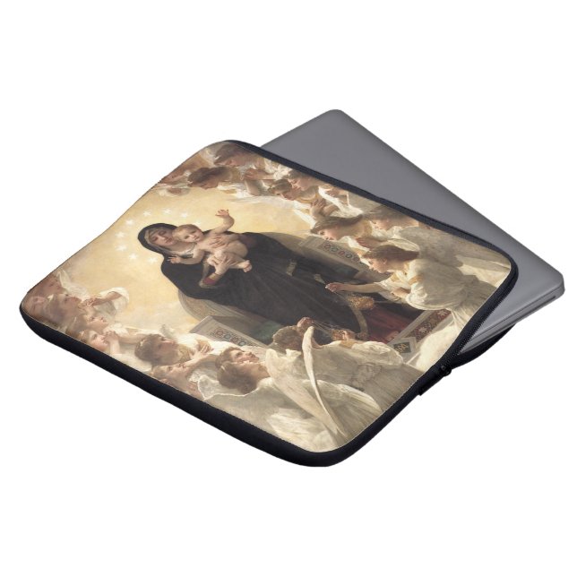 Queen of the Angels Regina Angelorum by Bouguereau Laptop Sleeve (Front Top)