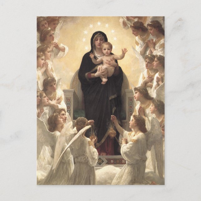 Queen of the Angels Regina Angelorum by Bouguereau Postcard (Front)