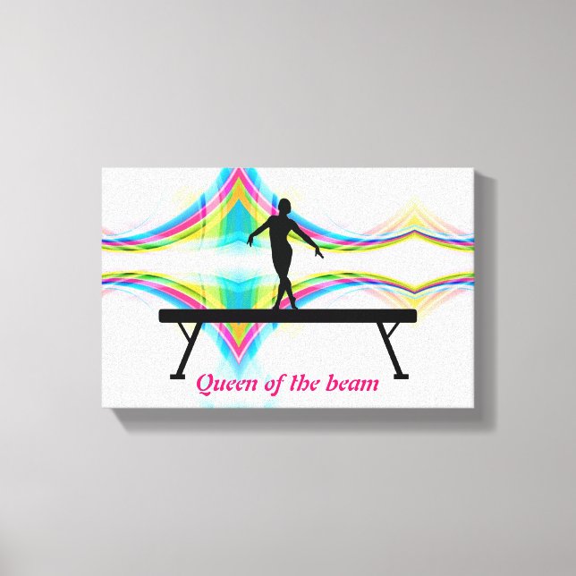 Queen of the Beam - Abstract Gymnastics Wall Art (Front)