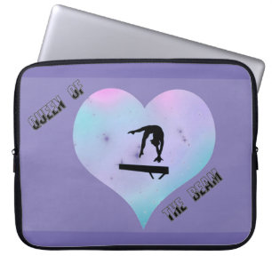 Queen of the Beam Girls Gymnastics Laptop Sleeve