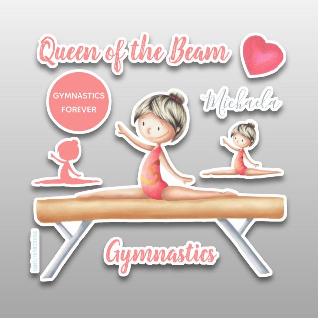 Queen of the Beam Gymnastics Girl Personalised (Creator Uploaded)