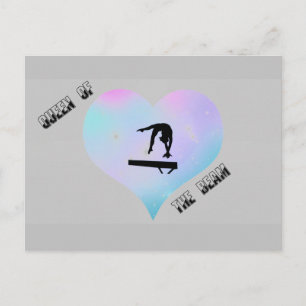 Queen of the Beam Gymnastics Postcard