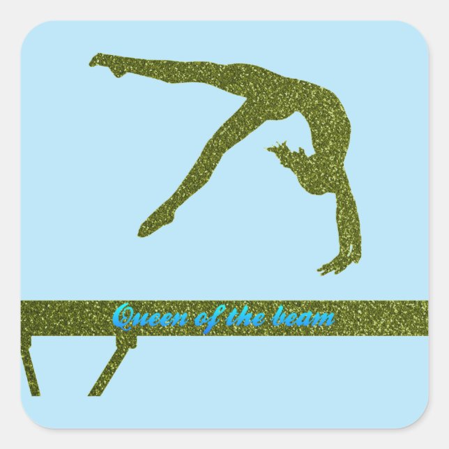 Queen of the Beam Gymnastics Stickers (Front)