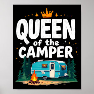 Queen of the Camper Camng Girls Vacation Cute Poster