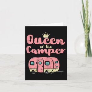 Queen Of The Camper Cute Camping Van Camp Trailer Card