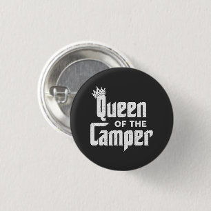Queen Of The Camper Funny Camping Outdoor Women RV 3 Cm Round Badge