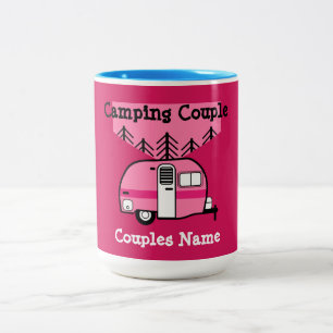 Queen of the Camper - Funny Camping RV Caravan Doo Two-Tone Coffee Mug