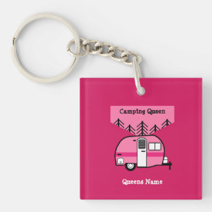Queen of the Camper - Funny Camping RV Caravan Key Ring