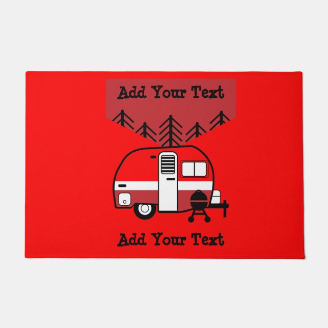 Queen of the Camper - Funny Camping RV  Doormat (Front)